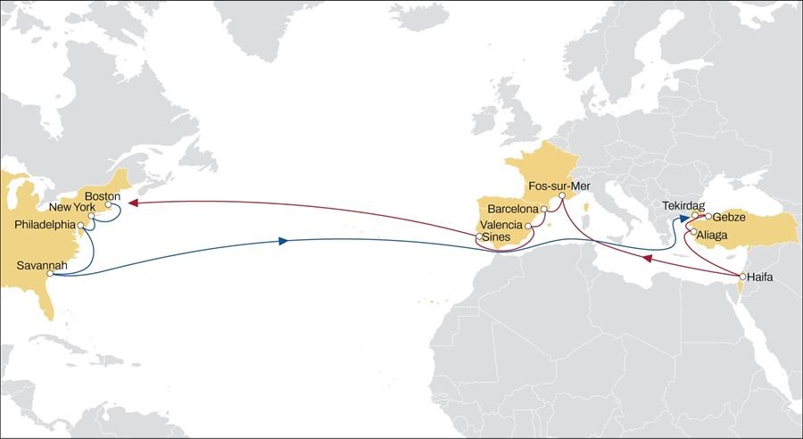 Nouveau service EMUSA : Des escales stratégiques à Barcelone et Fos-sur-Mer pour renforcer la connectivité entre la Méditerranée et les États-Unis