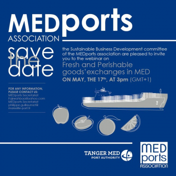 Logistique des marchandises périssables et réfrigérées : défis et opportunités pour les ports méditerranéens sujet d'un webinaire organisé par Tanger Med et MedPorts