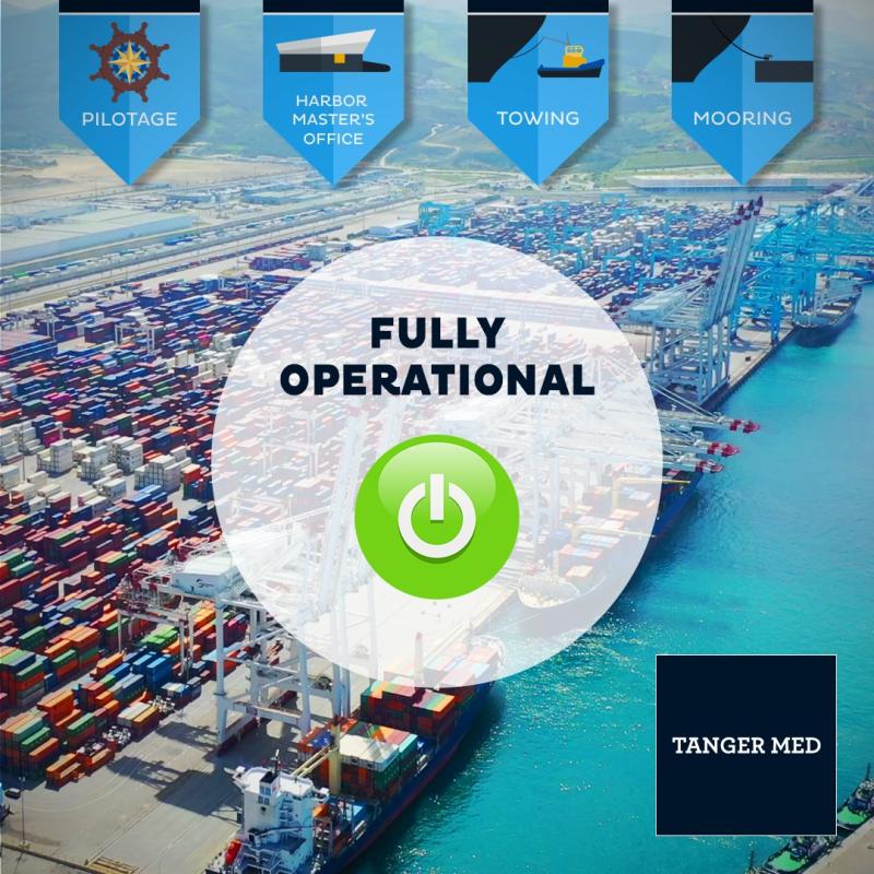 L'ensemble des services de l'autorité portuaire Tanger Med sont opérationnels.