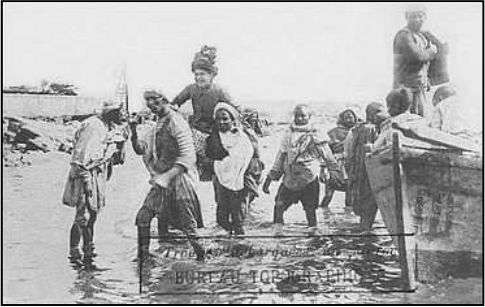 debarquement dune passagerie a dos dhomme