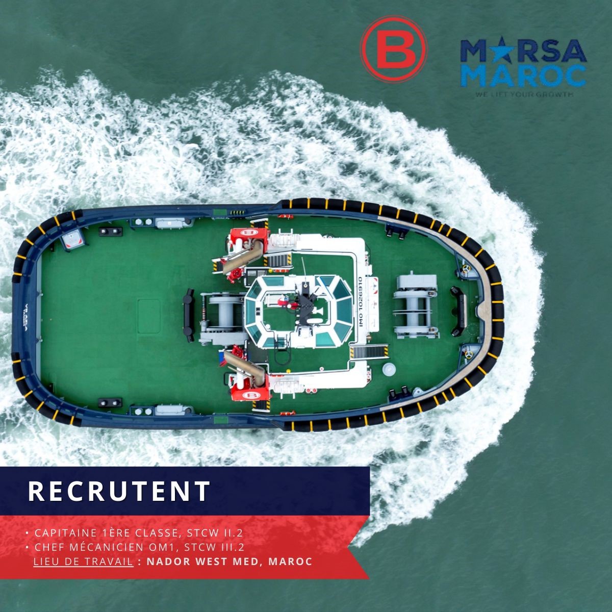 WEST MED TOWAGE Recrute Des Officiers Pour Ses Nouveaux Remorqueurs 