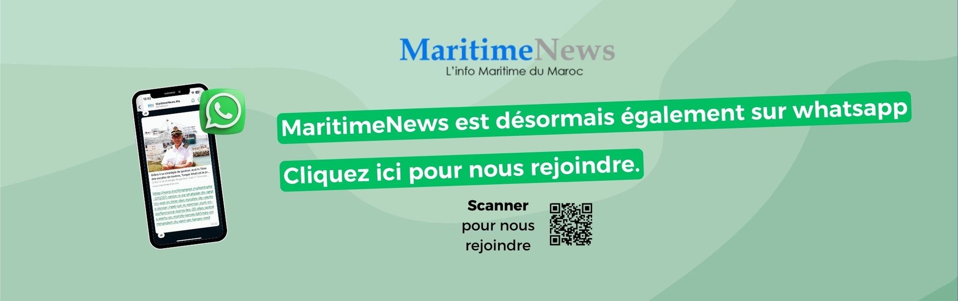 Bannières chaine WhatsApp Maritimenews
